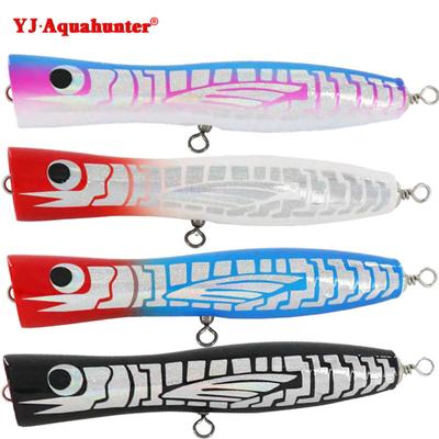 Colorful Wooden Popper  Sea  Fishing  Bait Simulated Fisheye Bionic Stick Casting Lure Fishing