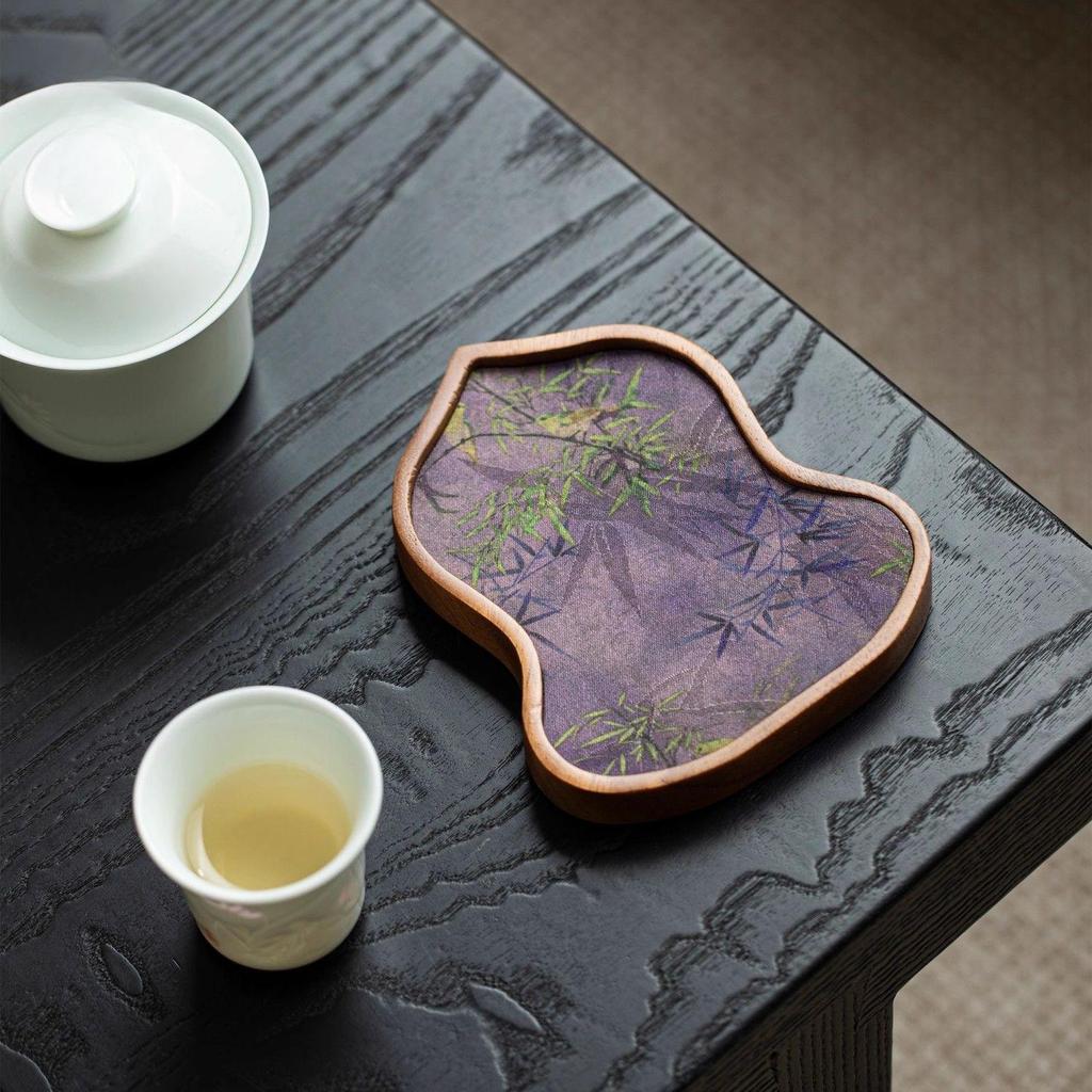 Hulu Plate, Walnut Teapot, Teapot Holder, Solid Wood Tray, Coaster, Retro Dry Foam Table, Cute Tea Tray, New Tea Set Accessories