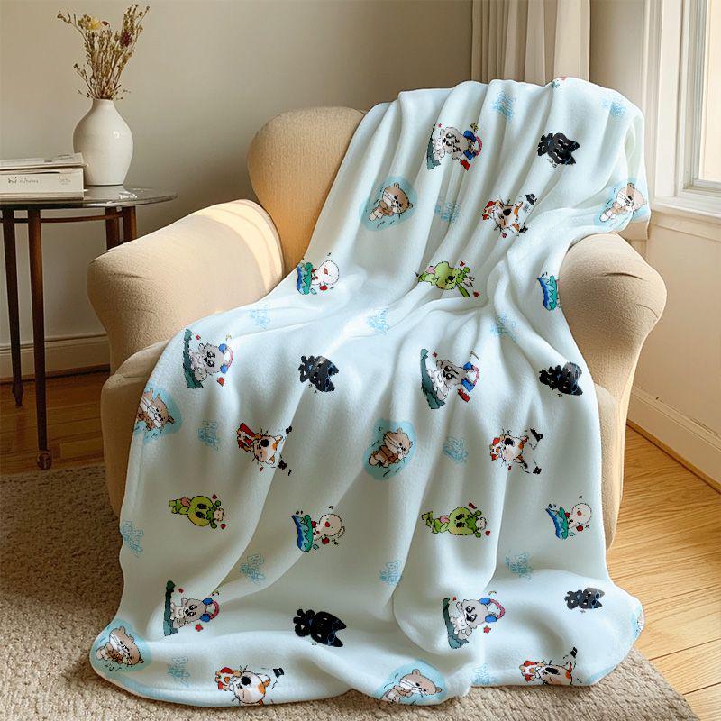 Custom Thickened Flannel Air Conditioning Blanket - Digital Print Warm Nap Gift