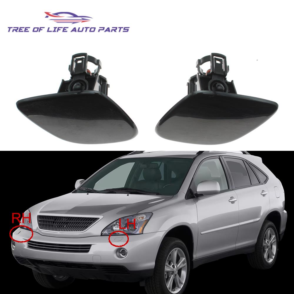 Front Headlight Washer Nozzle Sprayer Jet Cover Cap 85382-48020 85381-48060 For Lexus RX400H 2006 2007 2008 8538248020 853814806