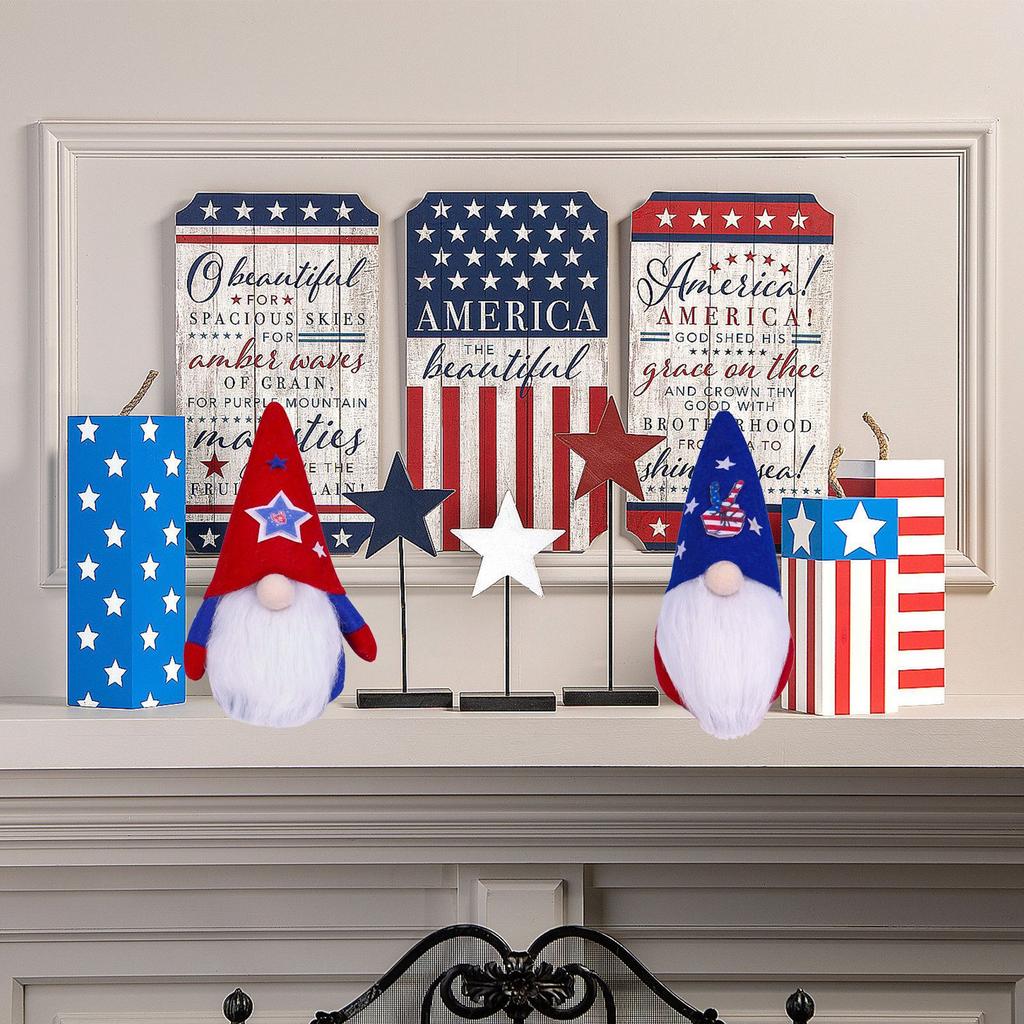 Independence Day Long Legs Long Hat Dwarf Doll Home Desktop Decoration