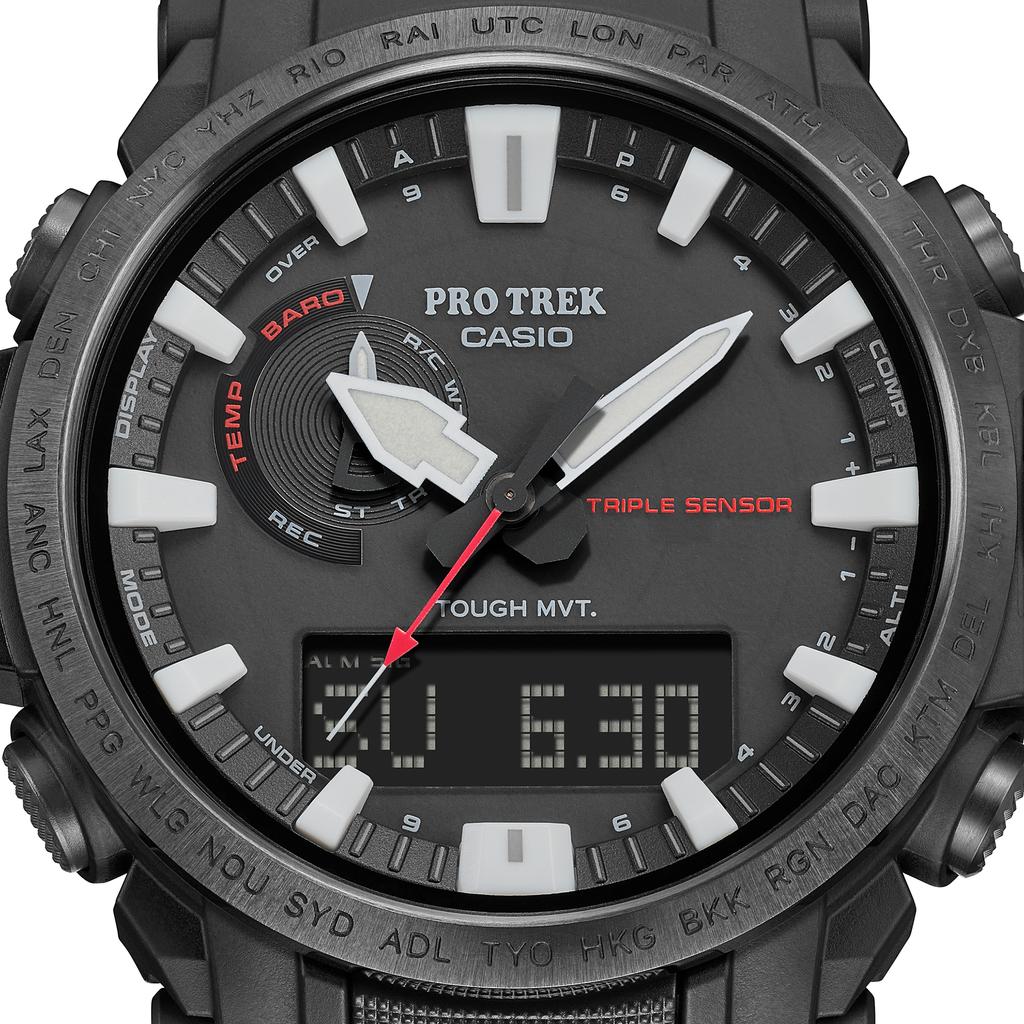 Casio Pro Trek Men's Stainless Steel 100M Water Resistant Digital Alarm Quartz Watch PRW-61Y-1B