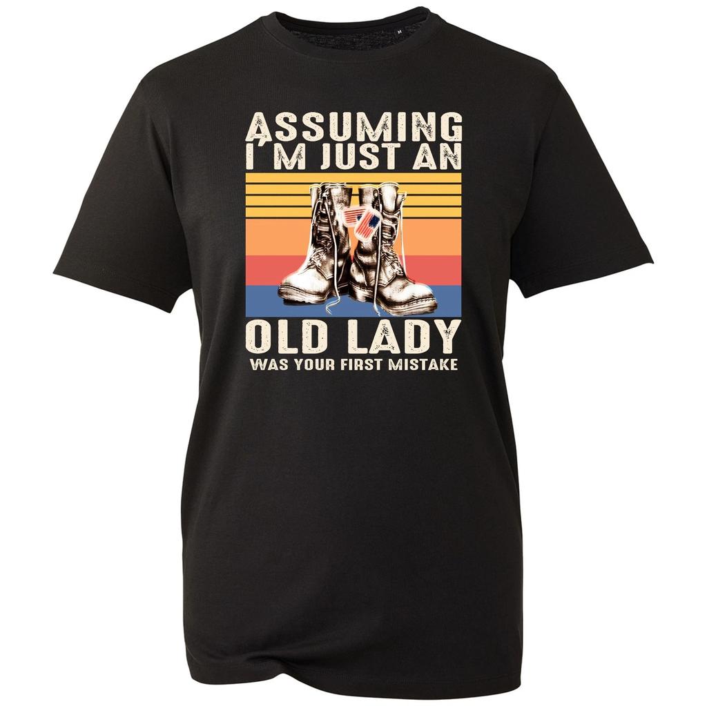 Funny Women T-Shirt, Assuming I'm Just An Old Lady Was Your First Mistake Tee