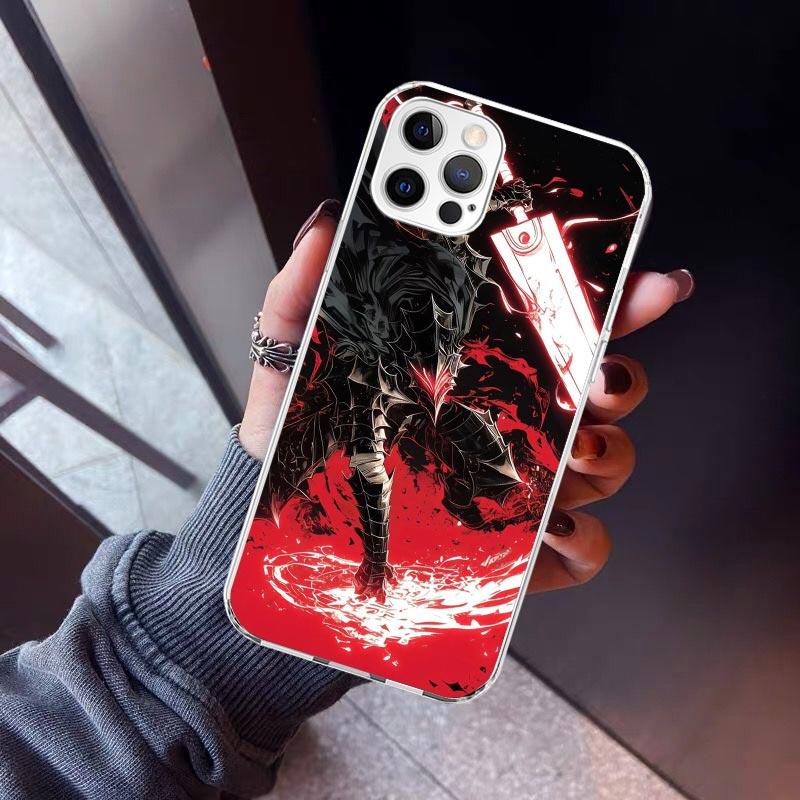 G-Guts B-Berserks Anime Phone Case For iPhone 17 Air 11 13 Mini 14 15 Plus 16 12 Pro Max 16E SE 7 8 Pattern Soft TPU Back Cover