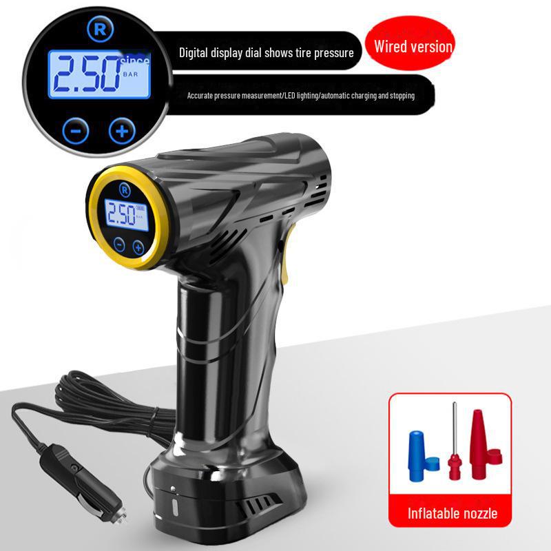 

Портативный беспроводной воздушный насос с интеллектуальным цифровым дисплеем для автомобилей и велосипедов