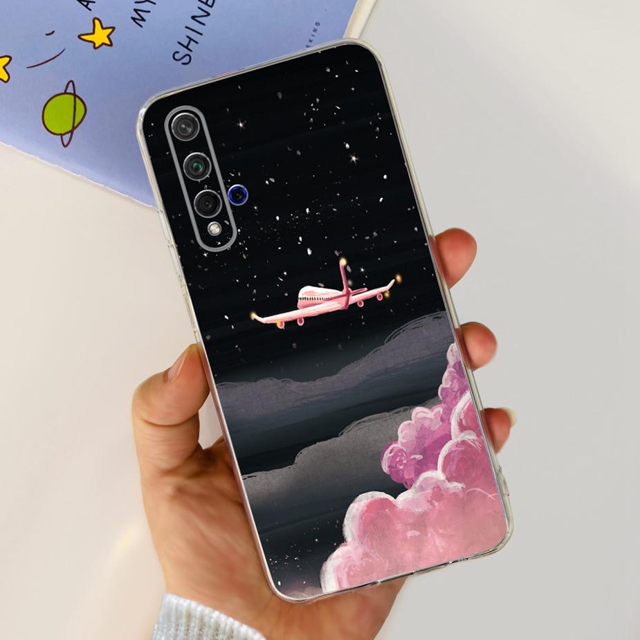 For Huawei Honor 20 Case YAL-L21 YAL-AL00 Luxury Painted Cover Soft Silicone Phone Case For Huawei Nova 5T Nova5T Honor20 Bumper