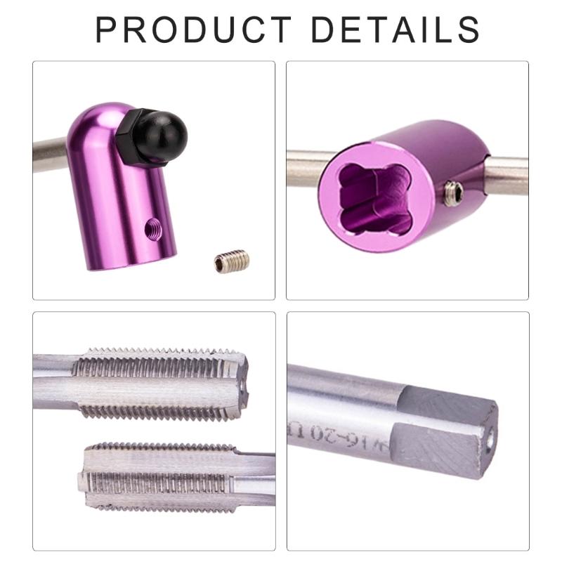 Εργαλείο Εργαλειοθήκη Σπειρώματος Τρύπας Δισκοβραχίονα Ποδηλάτου Εργαλείο Βιδώματος Σπειρώματος Πεντάλ Δισκοβραχίονα Ποδηλάτου Εργαλείο Δισκοβραχίονα από Χάλυβα Υψηλής Ταχύτητας