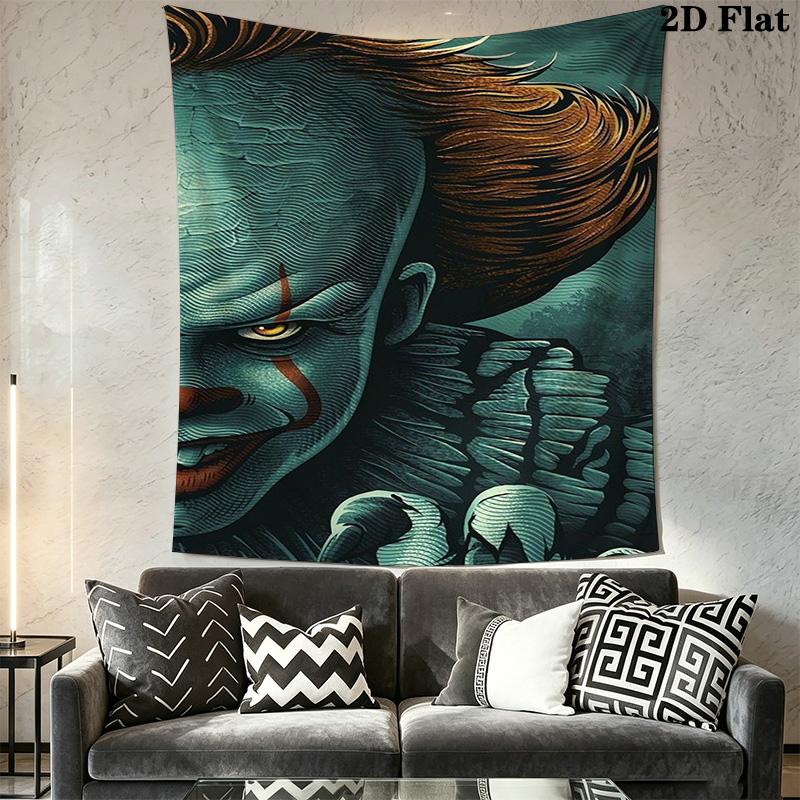 Creepy Clown Pattern Home Decor Tapestry, Wall Hanging, Decorative RV Wall Cloth.NGT0928425