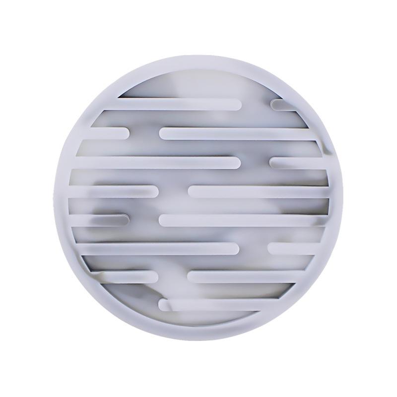 Round 10cm Silicone Coaster - Soft, Heat-Resistant, Marble Stripes, Water Draining