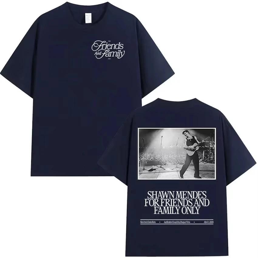 Rapper Shawn Mendes Tour Album Graphic T-Shirt Men's Clothing Casual Oversized T-Shirts Fashion High Quality Cotton T Shirt