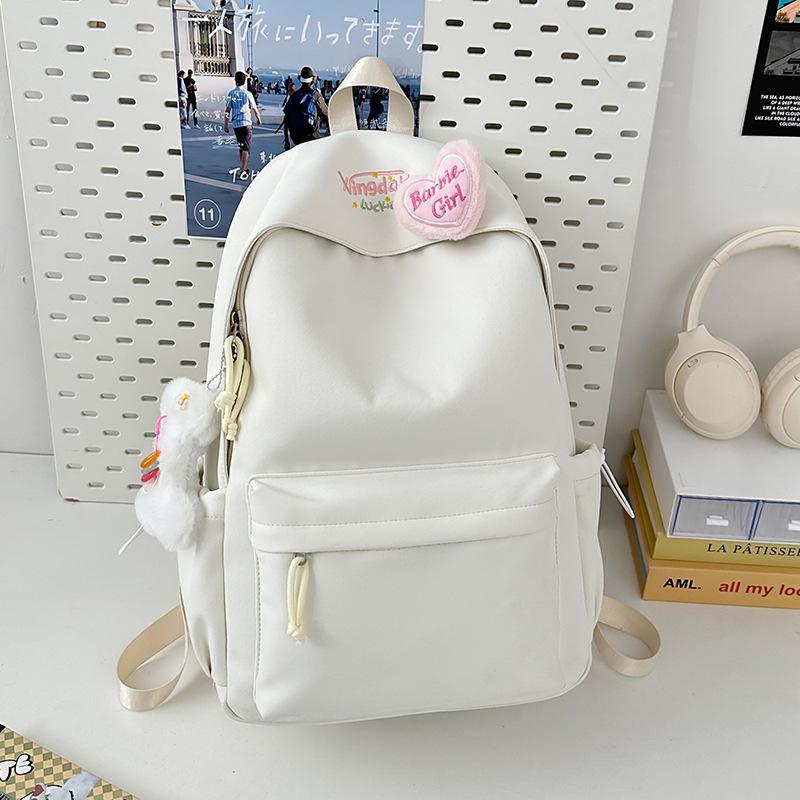 High Value Backpack Female Junior High School Student Small Fresh Girl Fashion Backpack Lightweight High School College Student Class Backpack