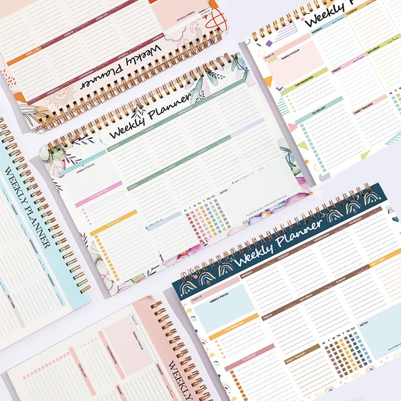 B5 English Weekly Planner: Coil Notebook for Time Tracking, Life Logging, and Meal Management