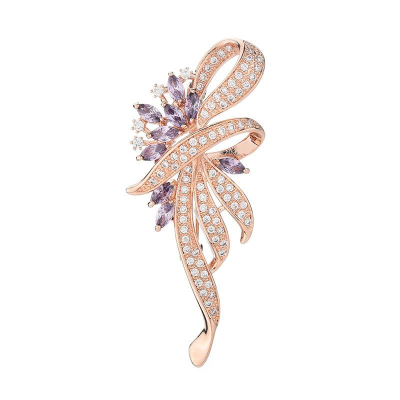 Light Luxury Atmospheric Zircon Brooch, Brooch, Large Pin, Buckle Brooch, Versatile Coat, Suit And Accessories
