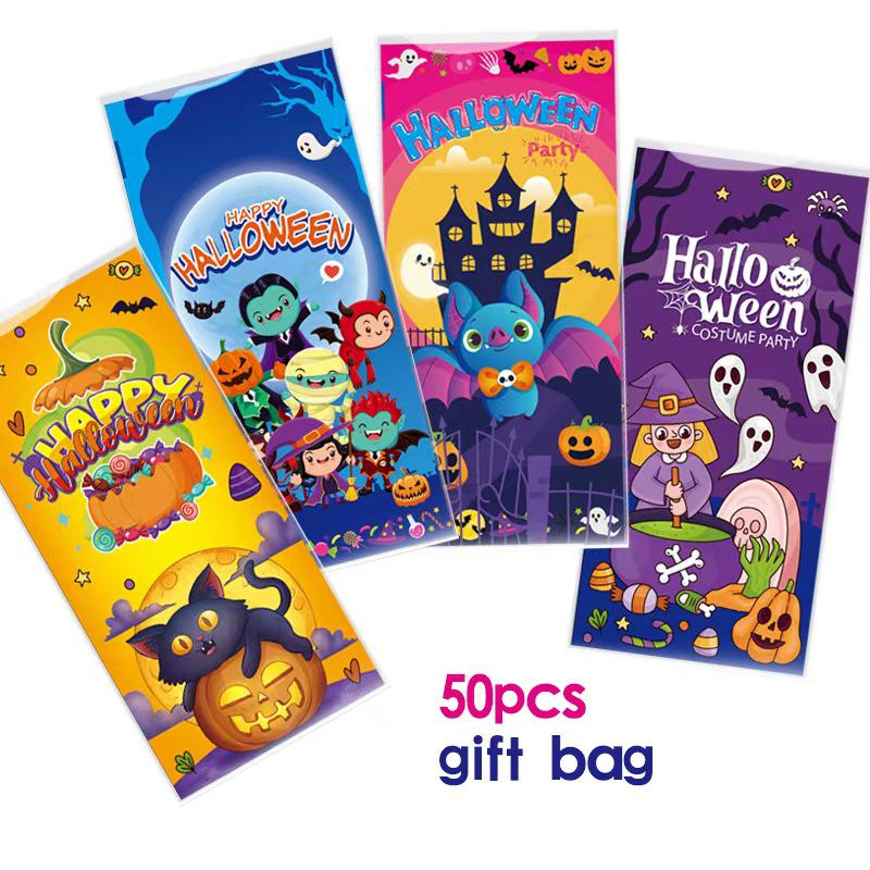 Regenbogen-Einhorn-Bonbontüte mit Cartoon-Aufdruck – Kunststoffverpackung mit Kordelzug