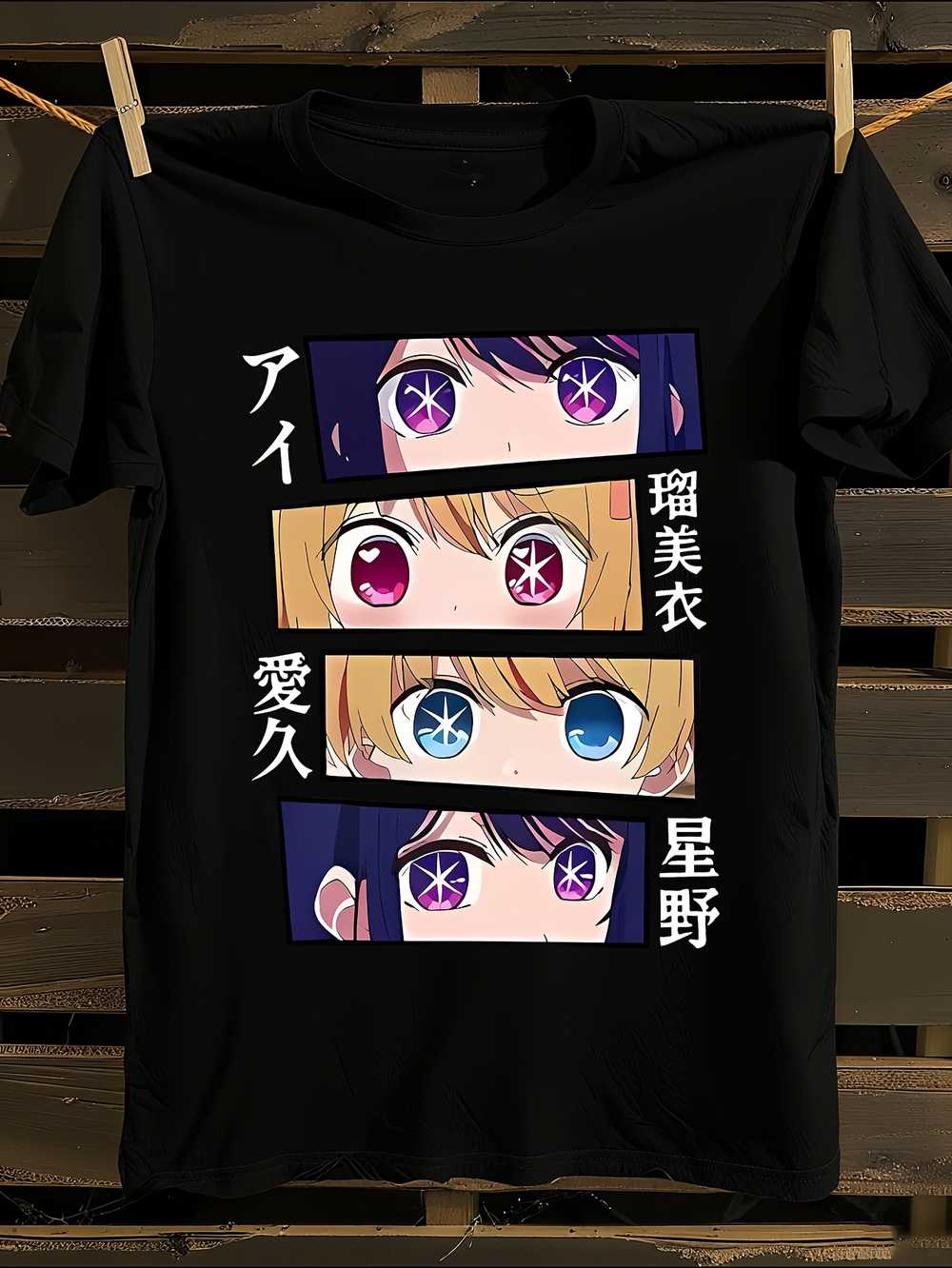 & Anime Oshi no Ko Harajuku Ruby Akane Aquamarine Hoshino Manga T-Shirt XXXL