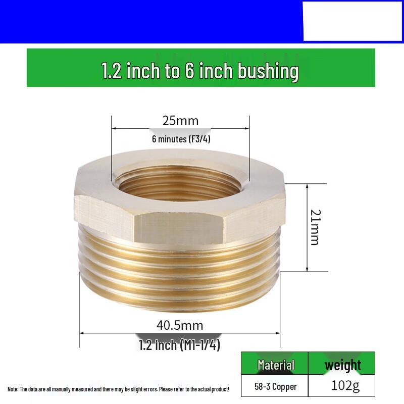 Moufuo Copper Male to Female Reducing Adapter