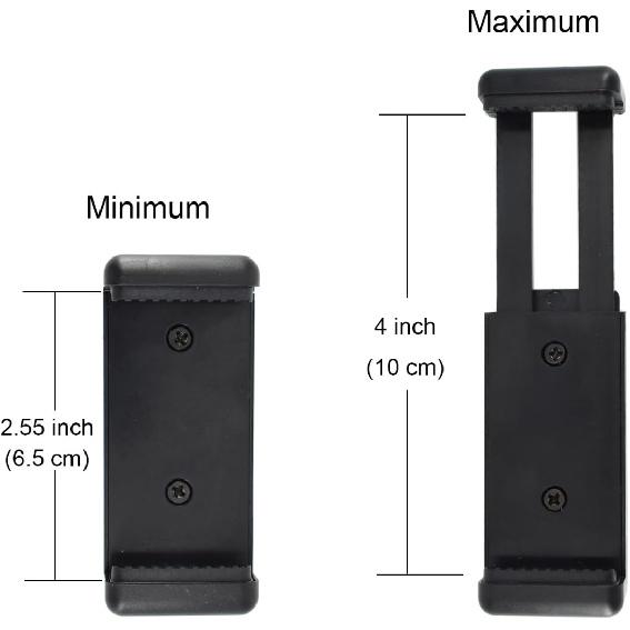 Universal Cell Phone Tripod Mount Adapter, OIMIO Phone Holder Clip Connector Head Used for Monopod Selfie Stick DSLR Travel Mini Flexible Tripod and