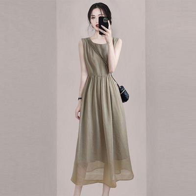 Elegant Sleeveless Age-Defying Summer Dress 2026 - French-Inspired Slim-Fit Skirt for Women