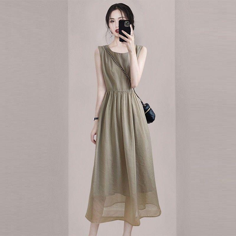 Elegant Sleeveless Age-Defying Summer Dress 2026 - French-Inspired Slim-Fit Skirt for Women