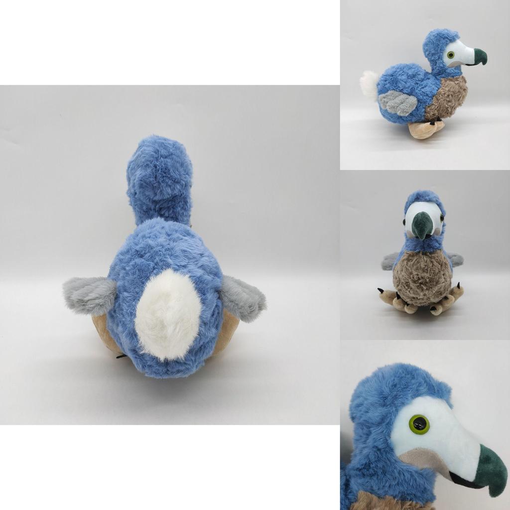 Cuddly 7.8in Dodo Plush Toy Blue Bird Soft Stuffed Animal Doll For Kids Xmas Gifts