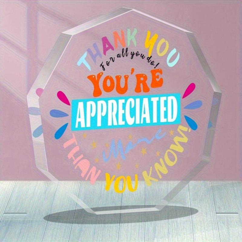 

1/3Piece Appreciation Award Trophy - Acrylic Teacher Nurse Employee Gifts Thank You Trophy I hope this meets your expectations! чистый