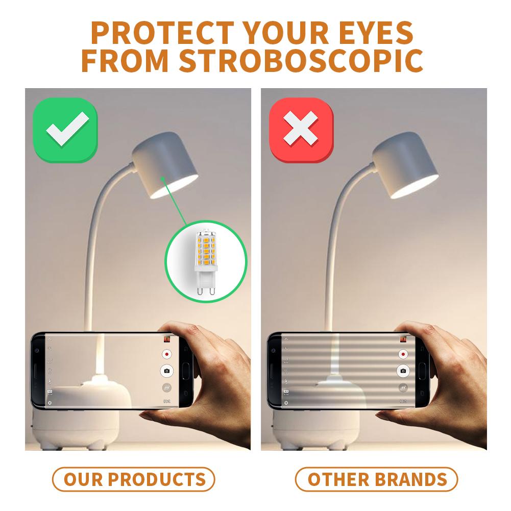 10 Adet AC220V G9 Lamba Dim Edilebilir 5W PC Seramik Titreşimsiz 2835SMD 32LED Süper Parlak LED Ampul Ev Aydınlatması İçin