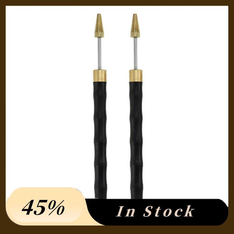 

A60zebony Wood Handle, Dye Tool- Leather Edge Dye Roller 2Pcs, Double Bearing Configure For Smooth Rollingmay