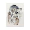 Modern wall art poster with animals, loving lion, family, canvas, painting, print for the living room, painting, decoration for the house, cuadros