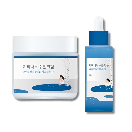 ROUNDLAB Birch Juice Ampoule 50ml & Birch Juice Cream 50ml Nourishing Skincare Set