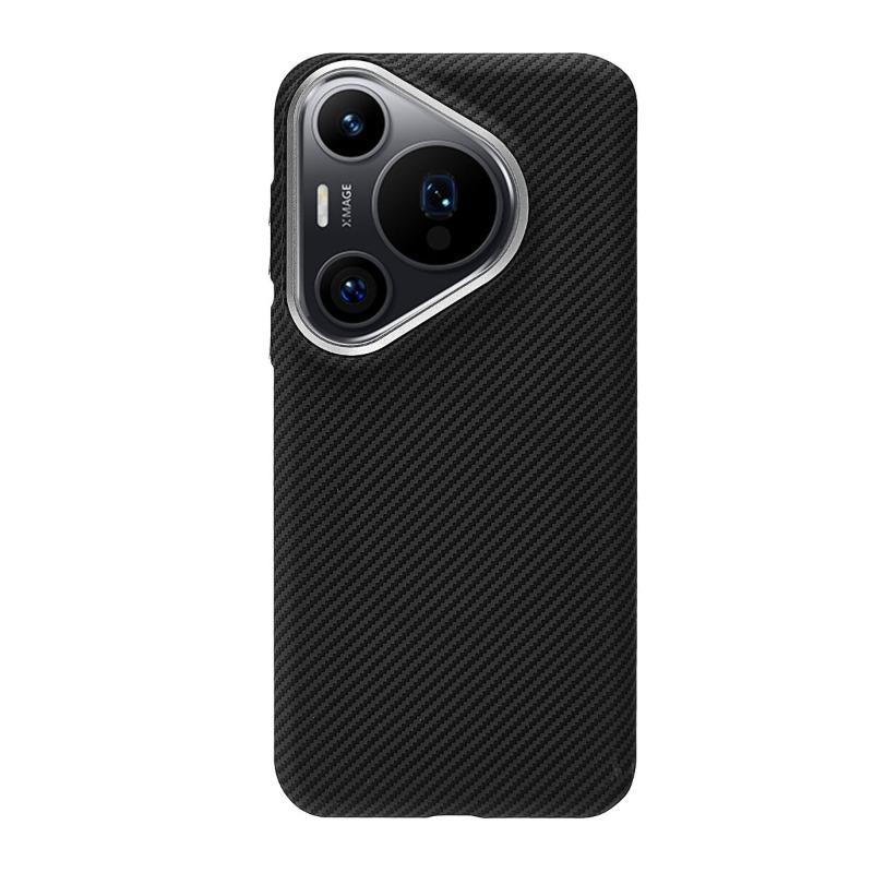 For Huawei Pura 70 Pro Pura 80 Pro+ Pura80 Ultra Case Magnetic Matte PC Carbon Fiber Pattern Hard Cover Metal Lens Frame Shell