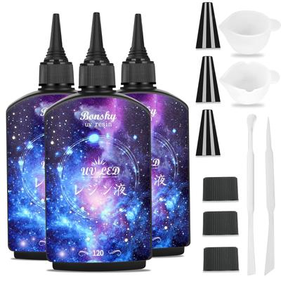 Bonsky Resin Liquid Compatible Resin Liquid Large Capacity 360g Hard Type Molding UV Resin Liquid DIY Handmade Decoration Rapid Hardening