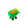 MOC City Scene Building Blocks Food Accessories Vegetable Fruit Shopping Cart Wine Bottle Toy