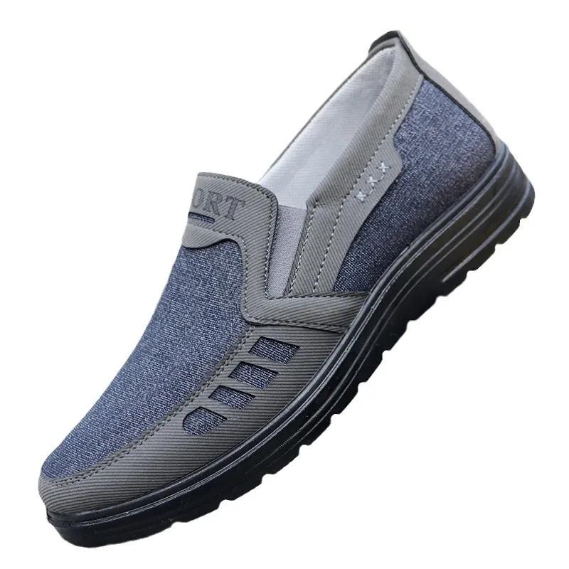 Fashion Men Casual Sports Shoes Fashionable Old Beijing Cloth Shoes Wear Resistant Lightweight Slip On Casual Sports Shoes