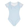 Îmbrăcăminte de dans pentru femei: Tricou de balet pentru adulți, Decolteu pătrat, Decupaj înalt la șold, Mânecă scurtă