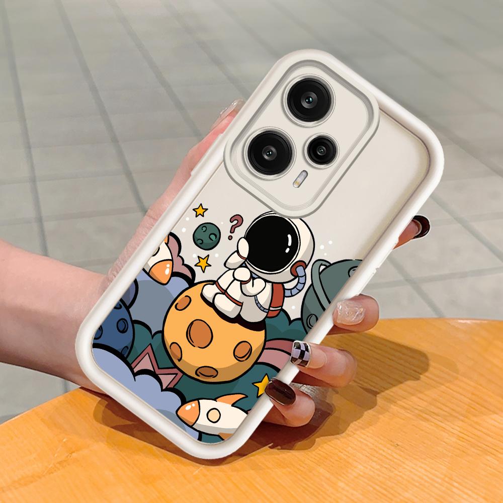 

Мягкий силиконовый квадратный чехол с рисунком лестницы для телефона, полное покрытие, противоударный защитный резиновый чехол для камеры для Xiaomi Redmi Redmi Note 12 4G белый