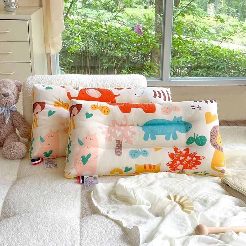Cotton Cartoon Children's Pillow Core Soothing Beanie Pillow Removable Washable Kindergarten Children Adult Pillow