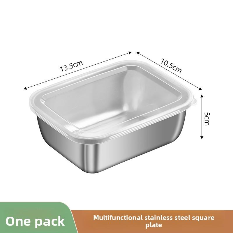 

Ланч-бокс из нержавеющей стали с крышкой, герметичный контейнер для хранения продуктов для холодильника, для приготовления еды with pp cover