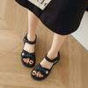Platform Women's Sandals Korea Casual Ladies Shoes 2024 Trending Luxury Sandal Original High Quality Footwear Comfort Or On Sale