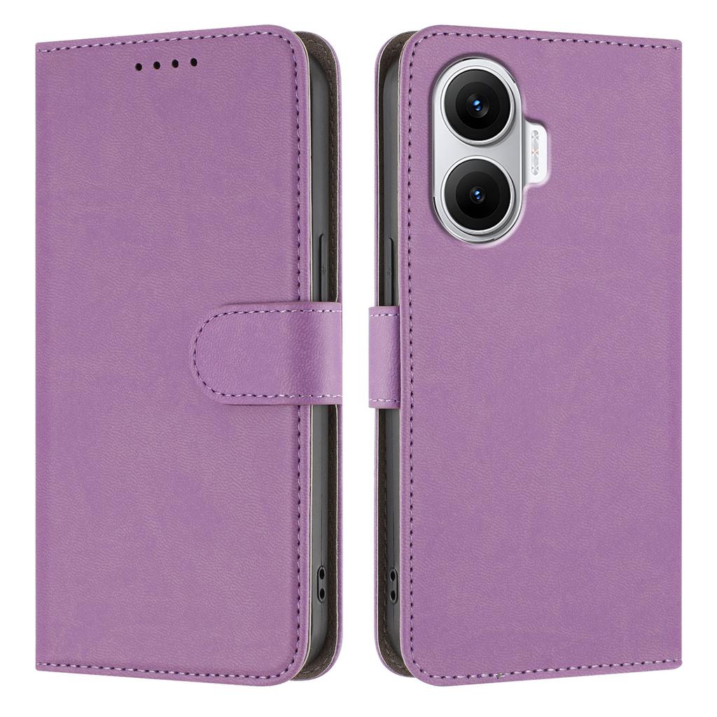 For Xiaomi Redmi Turbo 4 Pro 5G/Xiaomi Poco F7 5G Leather Case Solid Color Phone Cover with Wallet