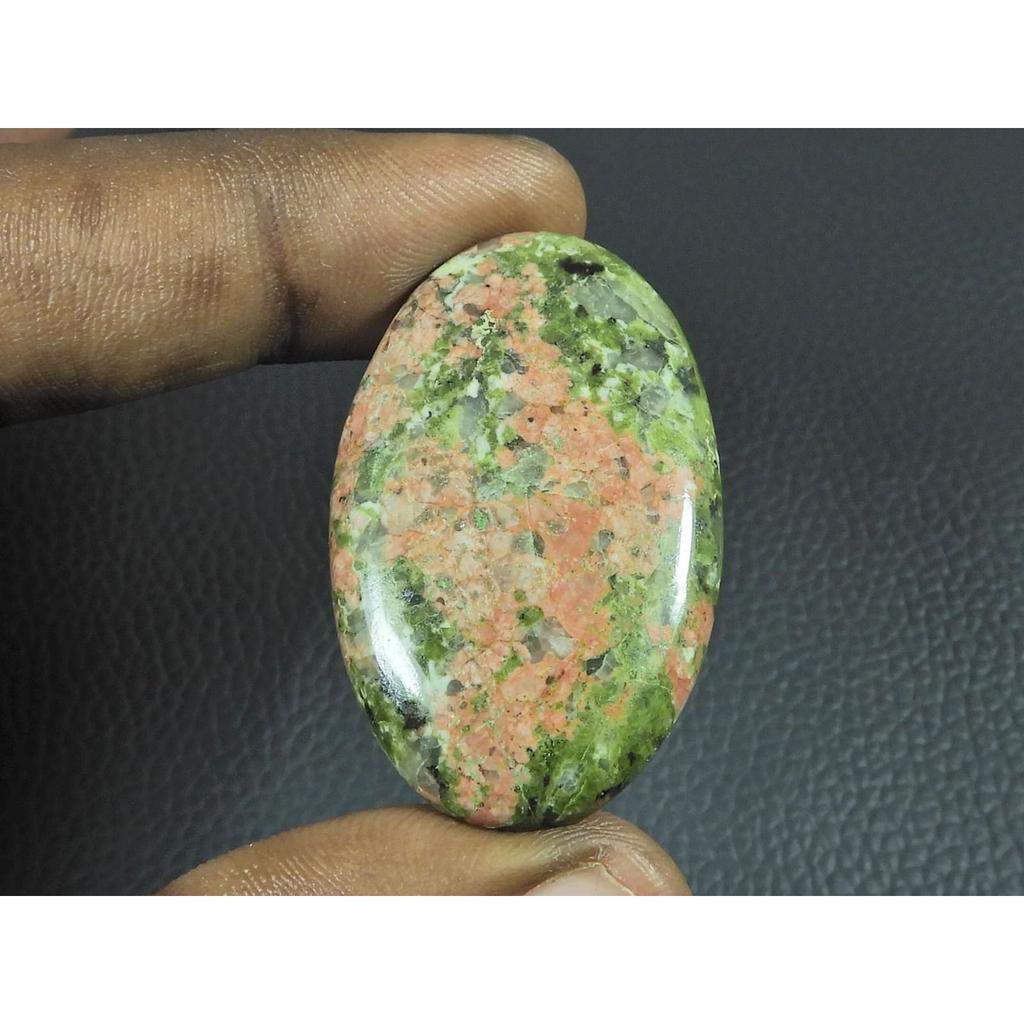 25X41X06MM Natural Unakite Jasper Oval Shape Cabochon Loose Gemstone 66Cts. G-416