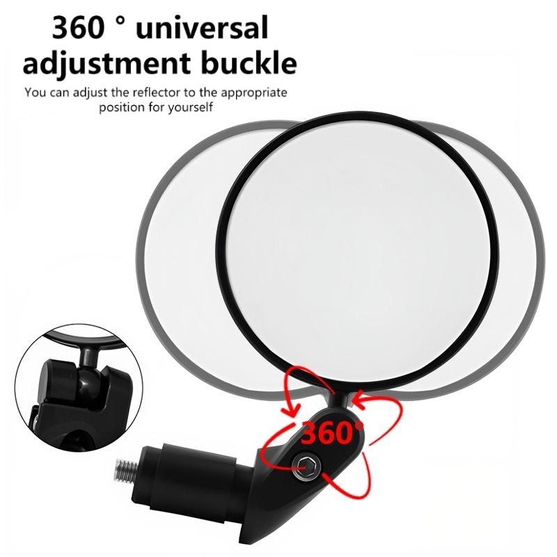 Universeller Rückspiegel Verstellbar Drehbar Weitwinkel Fahrradlenker Rückspiegel für MTB Rennrad Radfahren Sicherheit