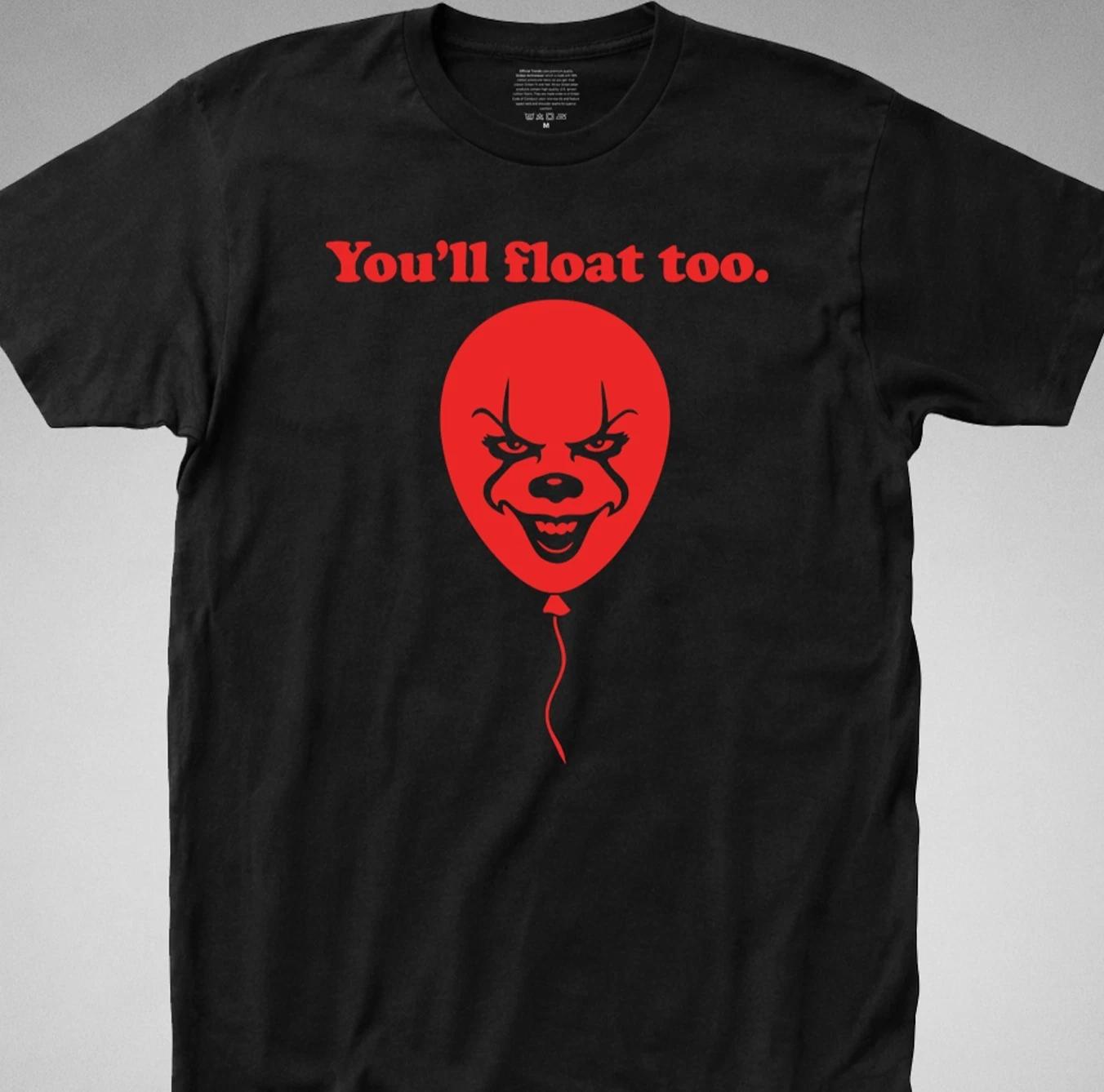 You’ll Float Too Horror Creepy Clown Tee Shirt pennywise It King Movie Graphic XS