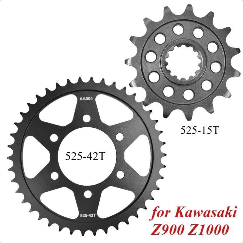 525 15T 42T Motor Bike Front Rear Sprocket Gear Wheel Cam for Kawasaki Z900 ABS Z900 RS 2018- Z1000 2010-2014 ZR1000