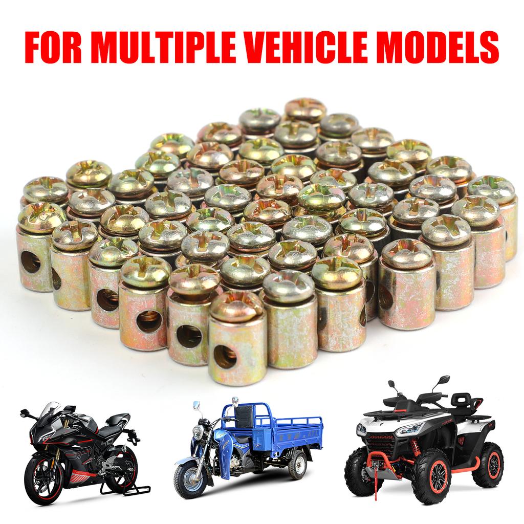 Kit di riparazione in acciaio con vite a morsetto per cavo frizione, freno, acceleratore per moto, scooter, bici da cross, ATV