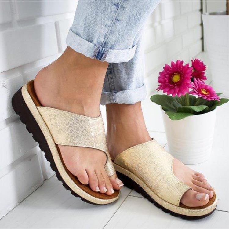 Women Sandals Casual Flip-flops Summer Shoes Woman Wedges Sandals Platform Heels Sandalias Mujer Big Toe Foot Correction Sandals