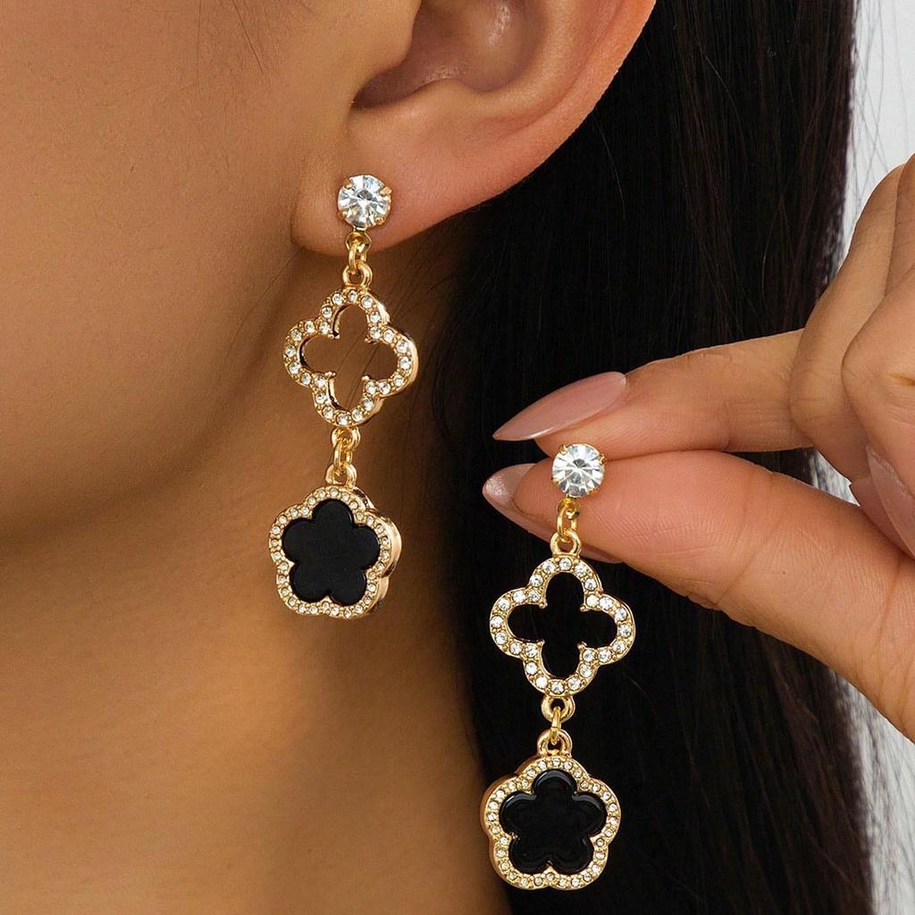 Elegantné magnetické diamantové spony do uší, ideálne pre neprepichnuté uši. Japonsko-kórejský módny doplnok pre špičkový vzhľad celebrít.
