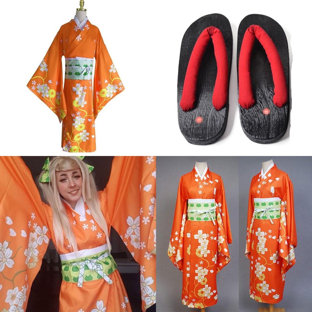 Exquisite Danganronpa 2 Hiyoko Saionji Cosplay Costume Kimono Halloween Fullset