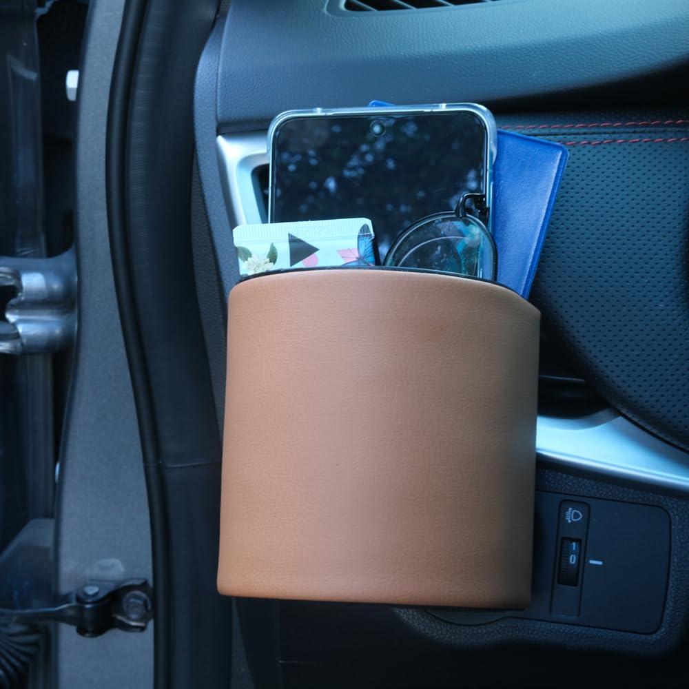 

JEYODA Карман для хранения в автомобиле, Автоаксессуары, Установка на вентиляционное отверстие кондиционера, Удобные товары для хранения в автомобиле, жёлтый