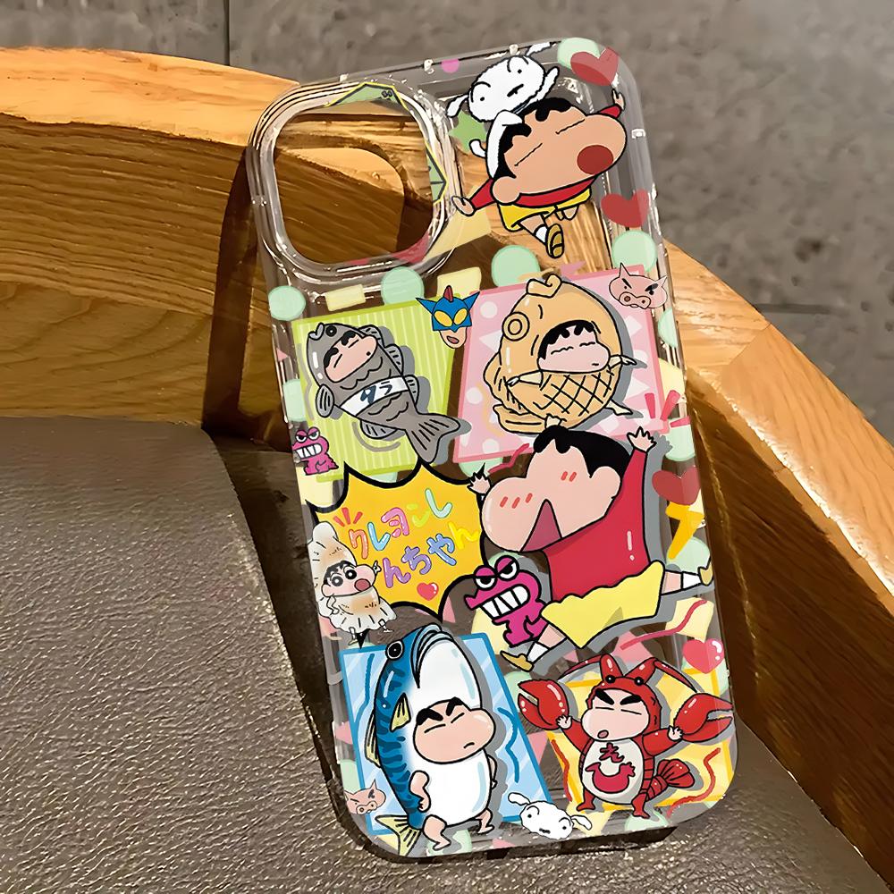 Crayon Shin-Chan Anime Phone Case for Samsung Galaxy S25 S24 S23 S22 S21 S20 S10 Note20 Note10 FE Ultra Plus 5G Clear Back Cover