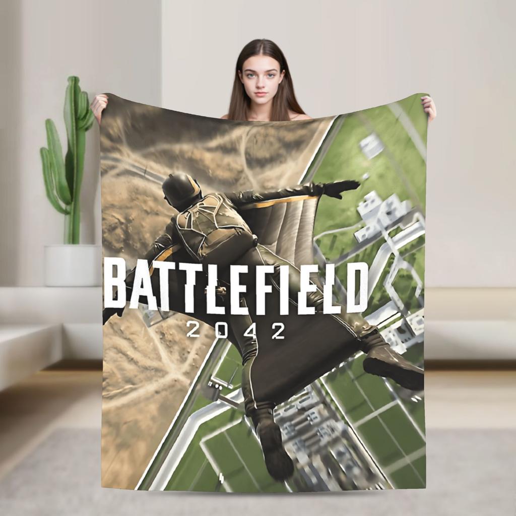 Battlefield 2042 Game Flannel Blanket  Soft Durable Throw Blanket for Home Decor Travel Funny Bedspread Sofa Bed Cover